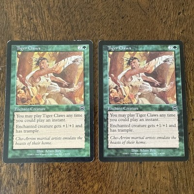Tiger Claws Mercadian Masques Regular Magic The Gathering  MTG M/HP