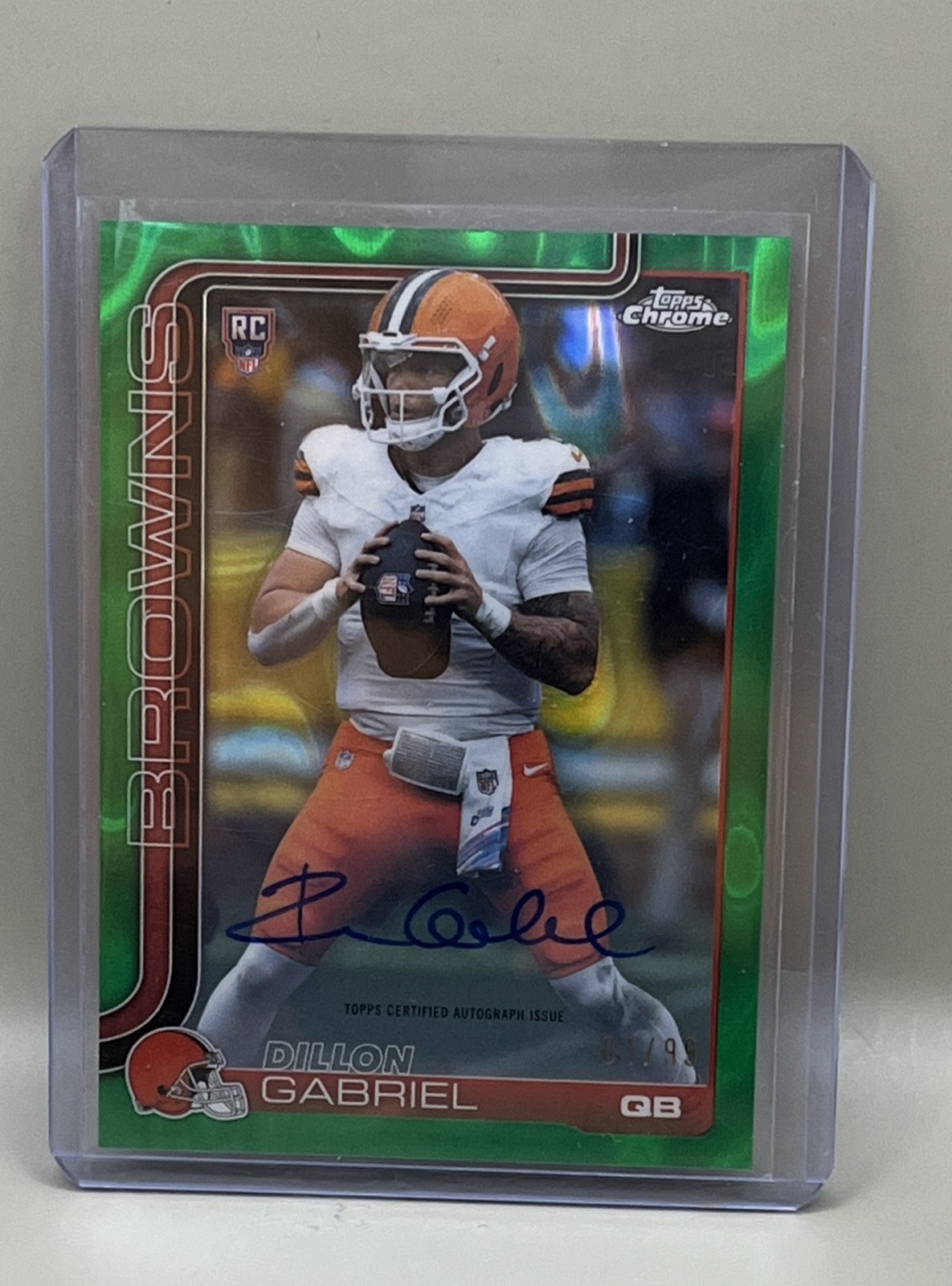 2025 Topps Chrome - Rookie Autographs Dillon Gabriel #RA-DGA Green Lava /99