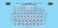 Texas & Pacific MOW Truck Vehicle HO 1:87 Scale Decal Set