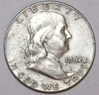 1962-D Franklin Half Dollar - Extra Fine - #1126EB