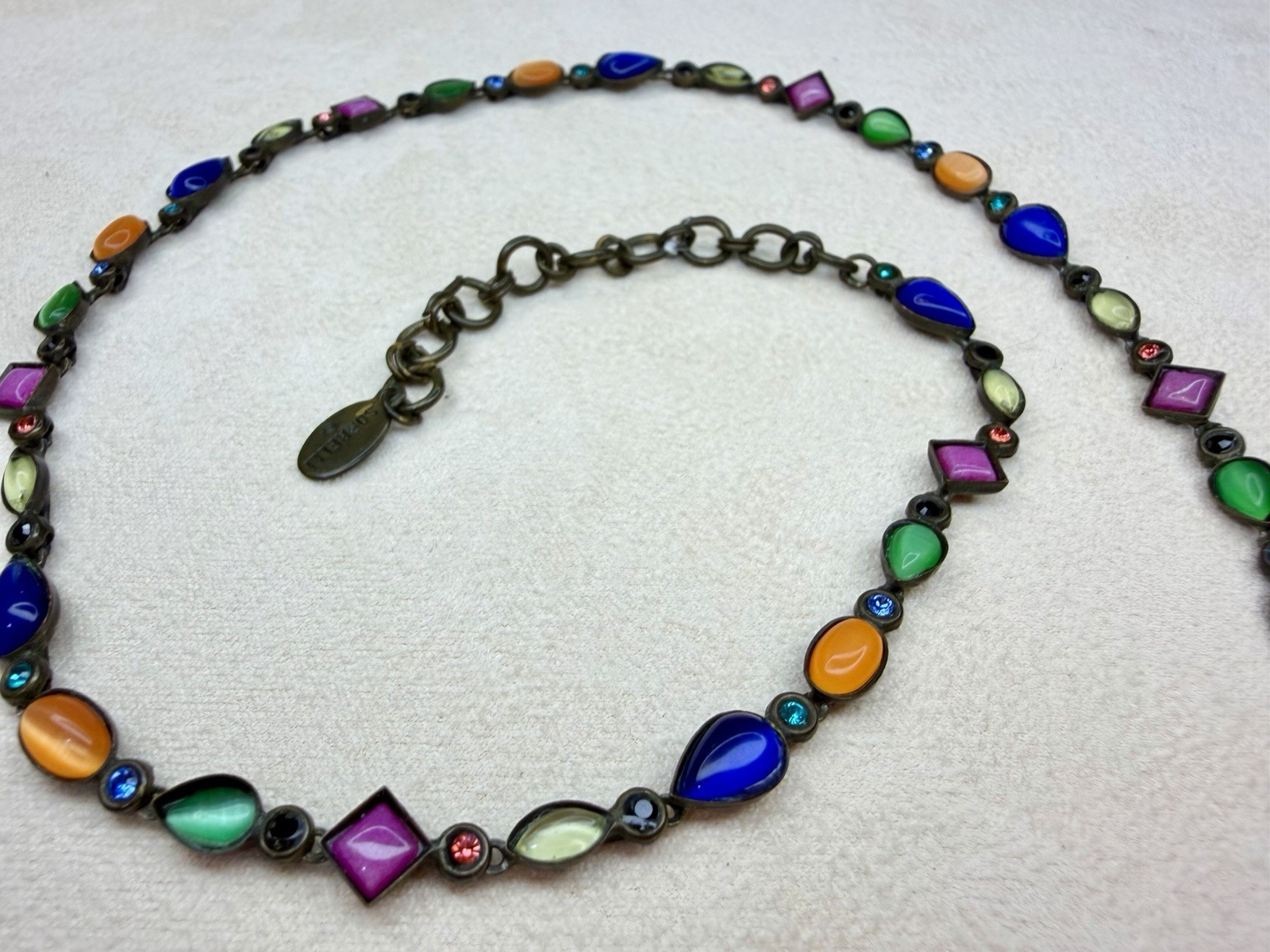 Rare Sorrelli Multi Stone Statement Necklace Colo… - image 6