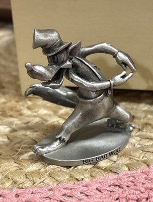Hudson Pewter Disney Big Bad Wolf Figurine  #0013 2 1/2 Inch.