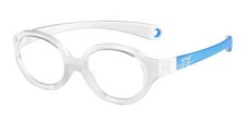 New Safilo Unisex Kids Oval Eyeglasses KD 0001 0I76 Crystal Blue White 36mm