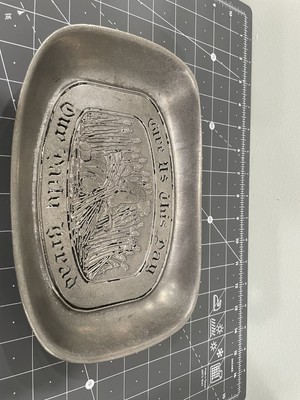 Wilton Armetale Elegant Pewter Bread Tray ''GIVE US THIS DAY OUR DAILY BREAD'' 