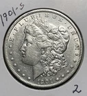 1901-S MORGAN SILVER DOLLAR, XF DETAILS