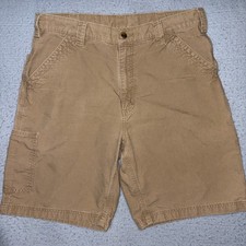 Carhartt Men s Size 36 Loose Fit Canvas Utility Work Shorts BS0147-M Khaki Tan