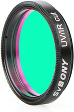 Telescope Filter, 1.25" UV IR Cut Block Filter, Blocks Red Ultraviolet, Multi Co