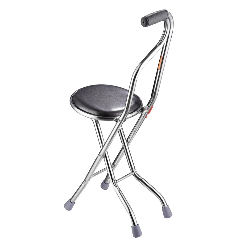 Walking Stick with Seat Folding 2in1 Chair Cane Portable Elders Travel Camp Care