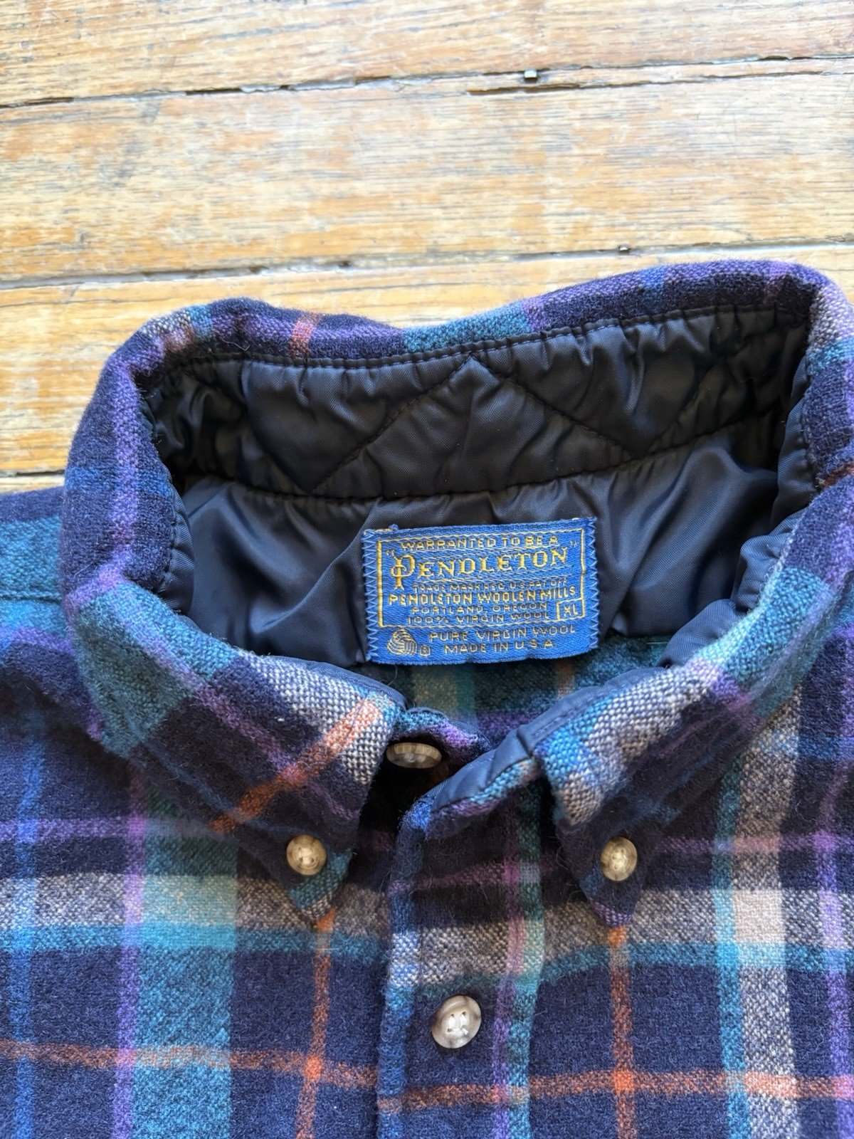 70s Pendleton Wool Shirt Medium - image 4