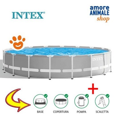 Intex Prism Rundpool Rahmenpiscina Ø549x122cm mit Filterpumpe Art. 26732