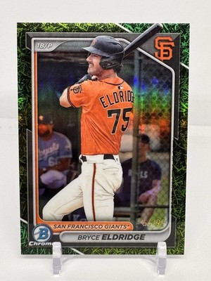 Bryce Eldridge 2024 Bowman Chrome Green Grass Parallel /99 Giants Rookie