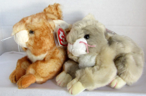 Ty Beanie Babies MINKSY & BINKSY, Easter Bunny Rabbits, 2004, mint w/ Hang Tags
