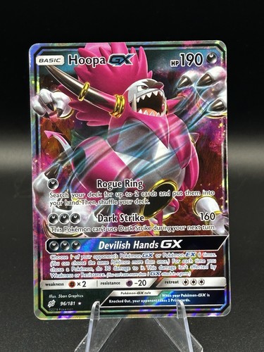 Hoopa GX 96/181 Holo GX Rare Team Up Pokemon Holo NM