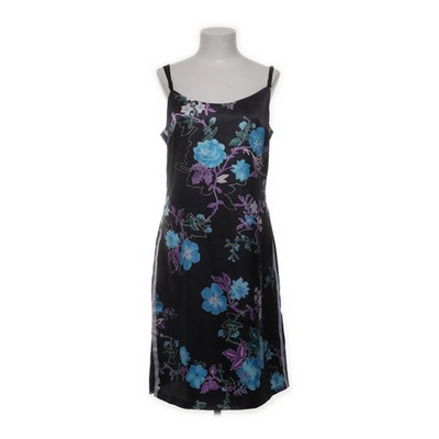 Sisley, Kleid, Größe: L, Schwarz/Blau/Lila/Mehrfarbig, Polyester, Blumen #2qB