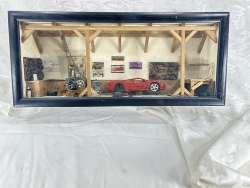 Vintage Salleen S7 1/18 Scale Diorama Garage Scene hinged to open Collector piec