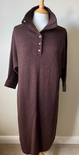 Poetry Midi Jumper Dress brown wool Size 10