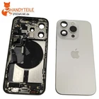 Original FRAME For iPhone 15 Pro White Housing Back Cover Pulled GRADE A