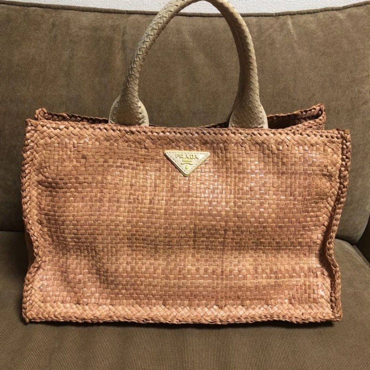 PRADA ブラウンキャンバストートバッグ PRADA Canapa Tote Brown Bags & Handbags for Women for sale | eBay
