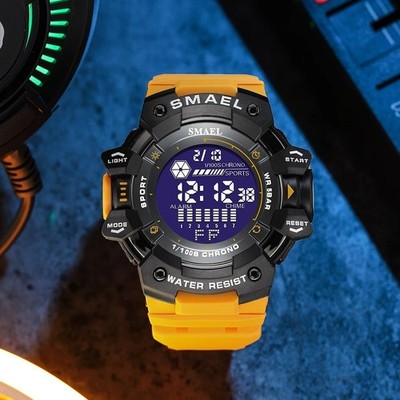 SMAEL 8050 Herren Militäruhr Dual Display 50M Wasserdicht LED Hintergrundbeleuchtung Sport