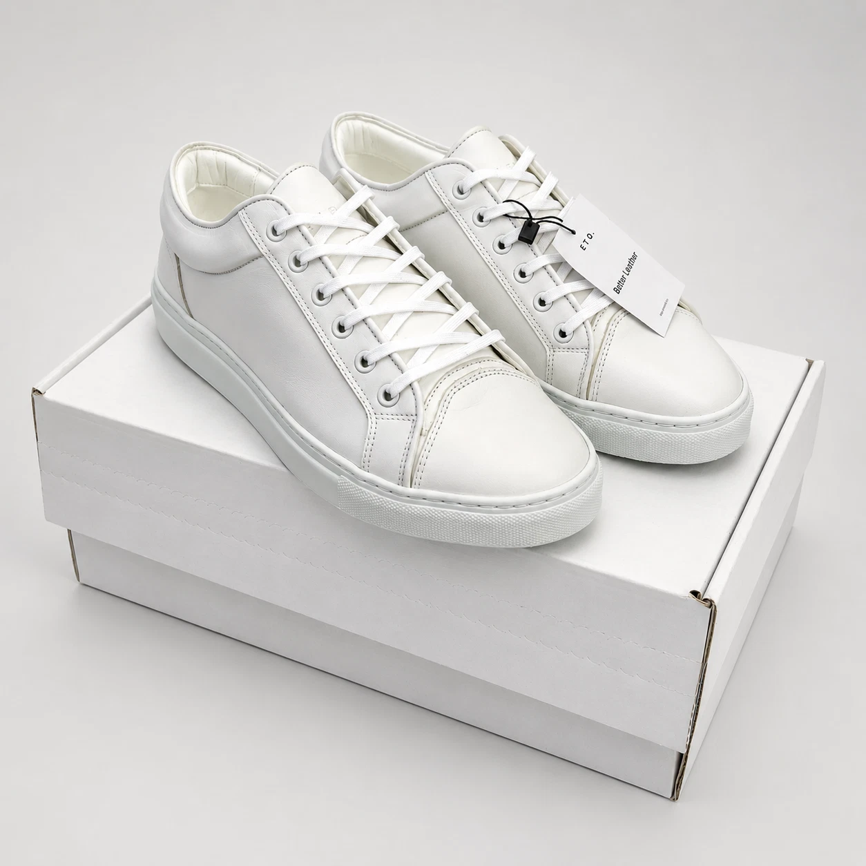 Men ETQ Amsterdam Sneakers Premium Nappa White Flat EU43 UK9 US10 RPR €219