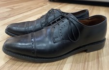 Allen Edmonds Clifton Mens Size 8 D - Black Leather Cap Toe Dress Shoes USA Made