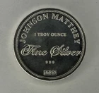 Johnson Matthey Rare 1oz Silver Art Round ‼️SCALES OF JUSTICE - USA‼️