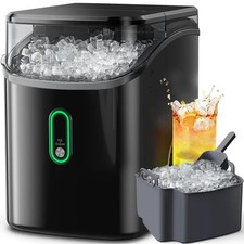 Countertop Nugget Ice Maker - Soft Chewable Ice, Self-Cleaning, 34Lbs/24H