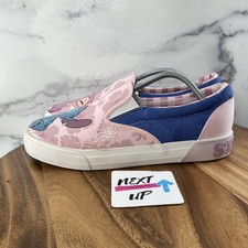 Women s 11-Disney Stitch Angel Low Top Slip-on Sneakers Pink Shoes Ground Up