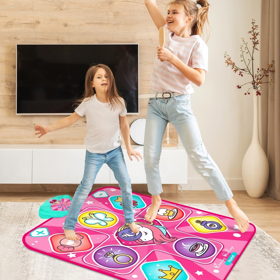 Audasi Tappetino da ballo Giocattoli per ragazze Dance Mixer Ritmo Step Play Mat Rosa Dance Pad con luci LED 5 modalità di gioco Pad da ballo per ragazze Giocattoli Volume regolabile Musica Audasi Tappetino da ballo Giocattoli per ragazze Dance Mixer Ritmo Step Play Mat Rosa Dance Pad con luci LED 5 modalità di gioco Pad da ballo per ragazze Giocattoli Volume regolabile Musica