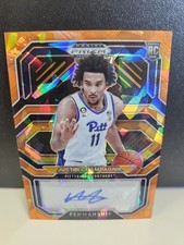 2021 Prizm Draft Justin Champagnie Orange Cracked Ice Auto CP-JCH PITT