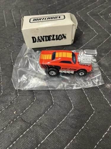 vintage Matchbox Dyslexicon Dandelion Cosmic Blues Blown Dodge Charger Red car