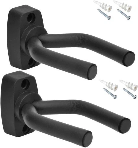2-PACK Guitar Hanger Hook Holder Wall Mount Display, w/Hardware