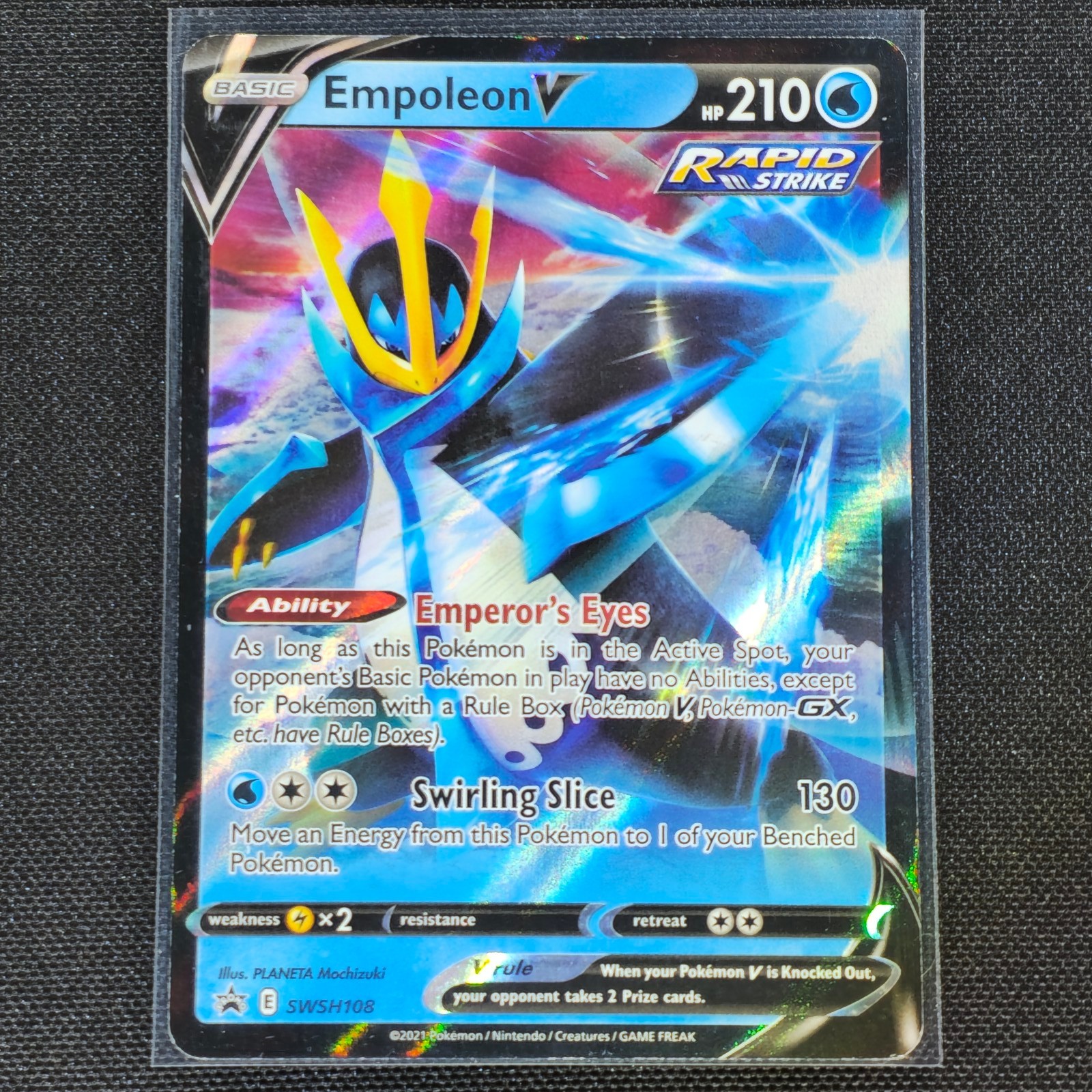 Empoleon V - SWSH108 - Full Art - Black Star Promo - Pokemon Card - NM/M