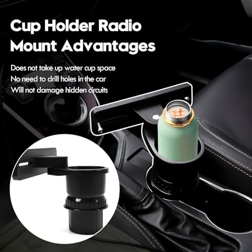 Aazon.co: Radioddity RH1 Cup Holder Radio Ount, Adjustable Length