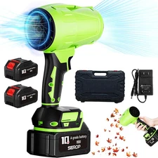 Electric Cordless Leaf Blower 80,000PM Handheld Leaf Blower 2x Battery & Charger