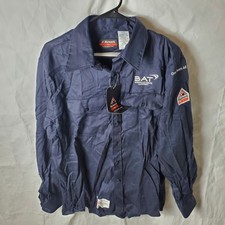 Bulwark Shirt Men's L Blue FR Flame Resistant Long Sleeve Button Work New