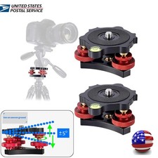  /- 5  Precision Adjustable Photography Tripod Leveler Tri-Wheel Leveling Base