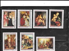HUNGARY SC#1940-46 1968 RELIGIOUS PAINTINGS CTO USED XF COMMEMORATIVE STAMP SET