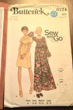 VTG Butterick 6124 EASY peasant dress pattern...