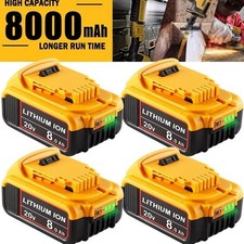 Pack For DeWalt 20V 20 Volt Max XR 8.0AH Lithium Ion Battery DCB206-2 DCB200-2