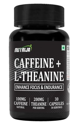 NutriJa Natural Caffeine 100MG Plus L-Theanin 200MG - 30 Kapseln
