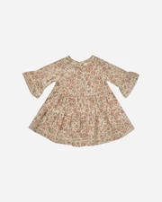 Rylee + Cru Belle Dress Rose Garden Pink Floral Rose 6-12 Months Baby Toddler