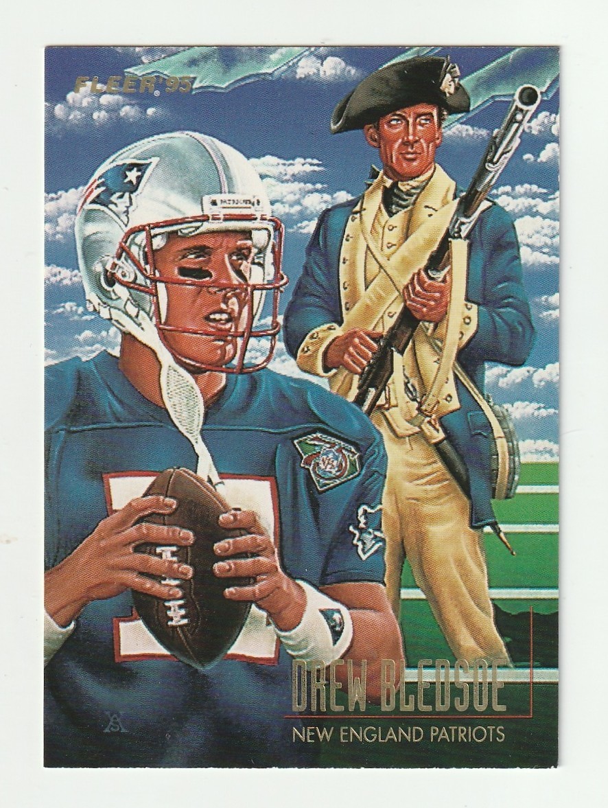 1995 Fleer Pro Visions #4 Drew Bledsoe card, New England Patriots