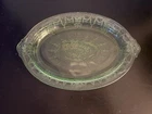 1930’s Vintage Ballerina Cameo Uranium 12” Oval Plate Made Anchor Hocking.