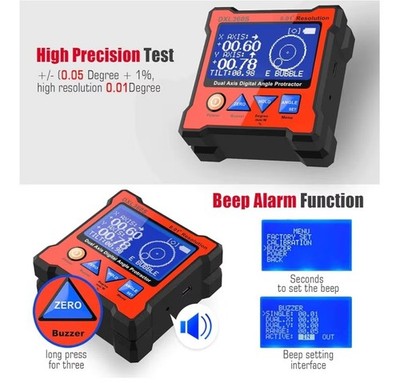 Magnetic Digital Level Box LCD Angle Finder Protractor Inclinometer Bevel Gaug8k
