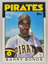 1986 Topps Traded Barry Bonds Rookie Card Pittsburgh Pirates #11T. rookie card picture