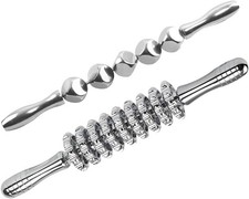 2PCS Stainless Steel Massage Rollers Ice Body Sculpting Cellulite Massager - NEW