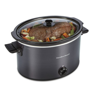 Hamilton Beach 10 Qt Slow Cooker with Removable Stoneware Crock, Black