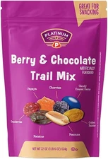 (Free Duty Tax) Platinum Berry & Chocolate Trail Mix 22 oz | Resealable Bag