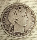 1907-D Barber Half Dollar VG/F Silver 50c